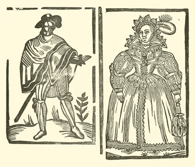 Illustration für The Roxburghe Ballads (Holzschnitt) von (after) English School
