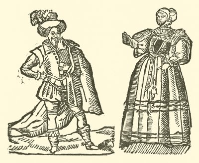 Illustration für The Roxburghe Ballads (Holzschnitt) von (after) English School
