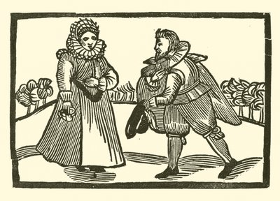 Illustration für The Roxburghe Ballads (Holzschnitt) von (after) English School