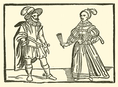 Illustration für The Roxburghe Ballads (Holzschnitt) von (after) English School