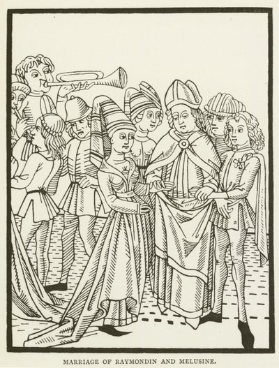 Hochzeit von Raymondin und Melusine (Stich) von (after) English School