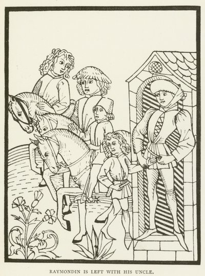 Raymondin bleibt bei seinem Onkel (Gravur) von (after) English School