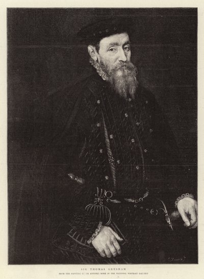 Sir Thomas Gresham (Gravur) von (after) English School