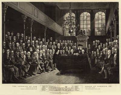 Das Innere des Unterhauses von (after) English School