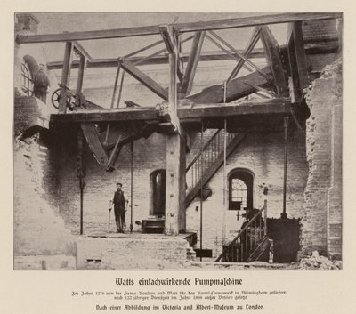 Boulton & Watt Einzylinder-Pumpmaschine von (after) English photographer