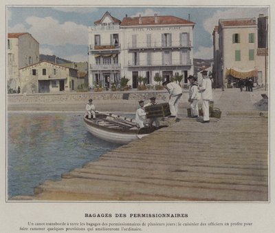 Gepäck der Urlauber (farbiges Foto) von (after) French Photographer