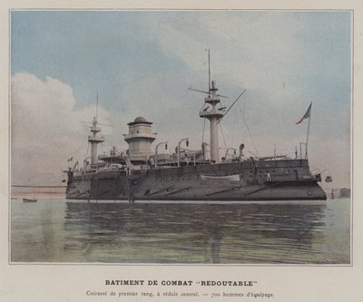 Kampfschiff "Redoutable" (koloriertes Foto) von (after) French Photographer