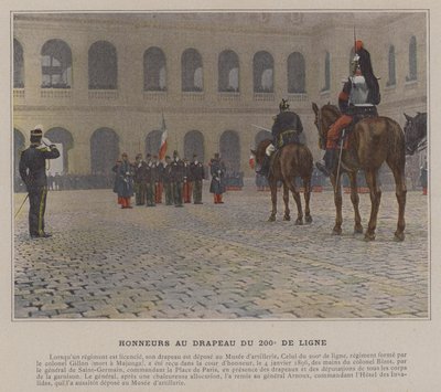 Ehren für die Fahne des 200. Linienregiments von (after) French Photographer