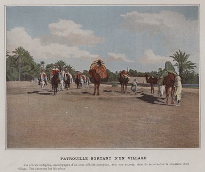 Patrouille verlässt ein Dorf von (after) French Photographer