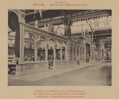 Die Große Halle der Ausstellung von Großbritannien (s/w Foto) von (after) French Photographer