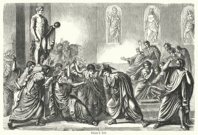 Ermordung von Julius Cäsar von (after) German School