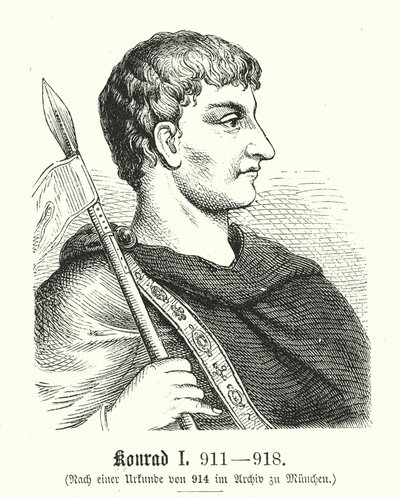 Konrad I., 881-918 von (after) German School