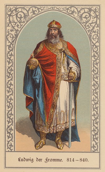 Ludwig der Fromme, König der Franken und Heiliger Römischer Kaiser von (after) German School