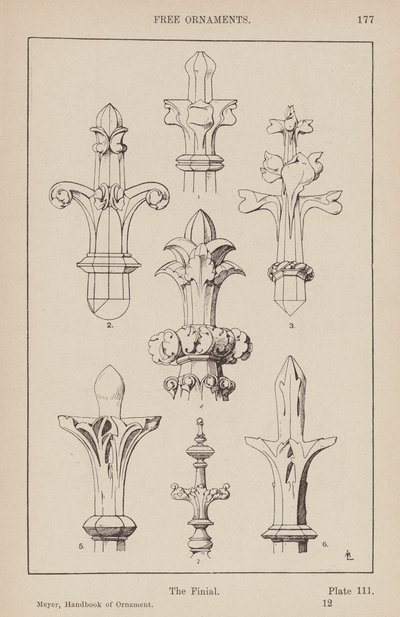 Ornament: Freie Ornamente, Der Abschluss (Gravur) von (after) German School