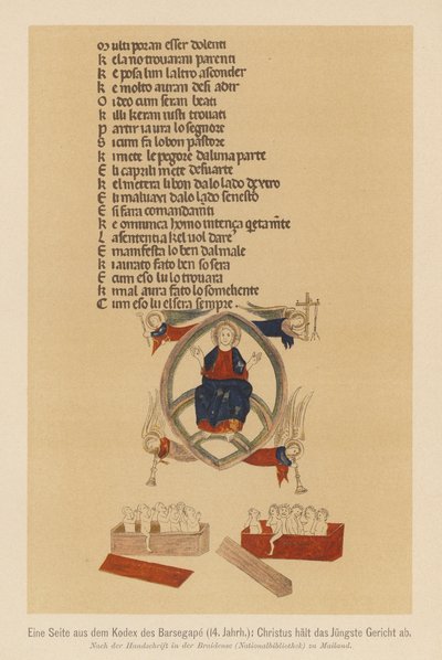Das Jüngste Gericht Jesu Christi von (after) Italian School