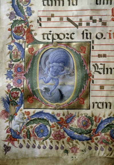 Illuminierte Seite eines Graduale (Miniatur) von (c.1445 1527) Liberale da Verona