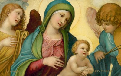Madonna und Kind mit Engeln von (c.1489 1534) (after) Correggio