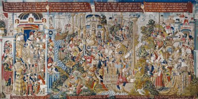 Der Trojanische Krieg: Die Entführung der Helena, um 1470 von (fl.1450 75) Master of Coetivy
