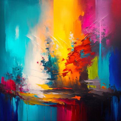 Abstrakte Kunst mit lebendigen Farben Hintergrund von F. Abderrahim