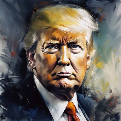Donald Trump Gemälde von F. Abderrahim