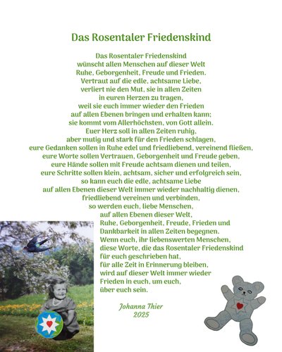Das Rosentaler Friedenskind von Johanna Thier
