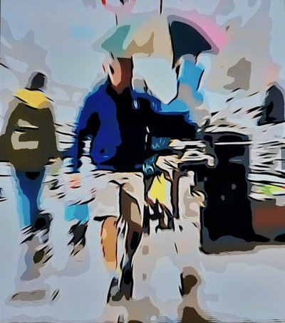 Urbaner mehrfarbiger Regen von Mavet