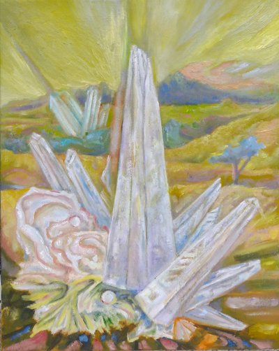 Landschaft mit Kristall von 