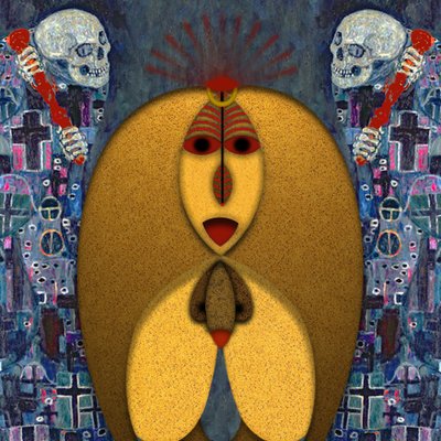 Anima Dannata (V) - Hommage Gustav Klimt von Alexander Eibach