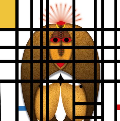 Lockdown (VIII) - (aus der Serie Animal Rationale) von Alexander Eibach
