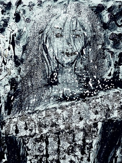 Dame in Schwarz von Margareta Uliarte