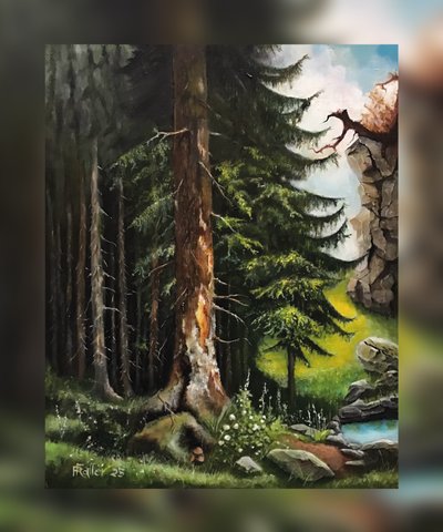 Lichtung im tiefen Forst von Faller Rüdiger - Tician