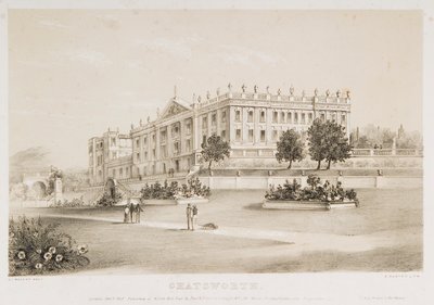 Chatsworth House, Derbyshire, 1839 von 4th Earl of Morton James Douglas