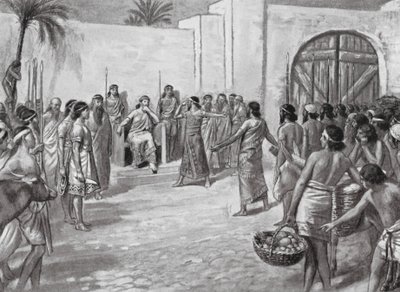 Prozess vor Hammurabi (Lithografie) von A.C. Weatherstone