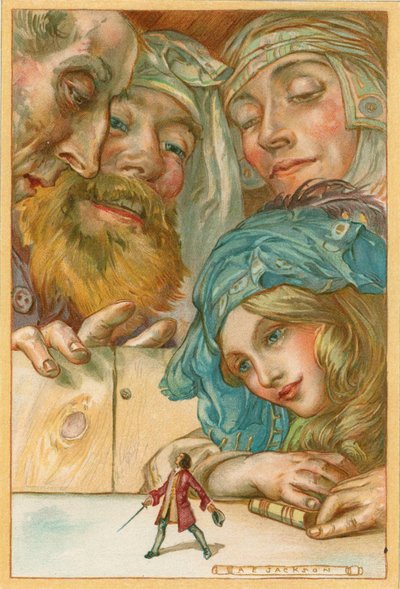 Szene aus Gullivers Reisen von Jonathan Swift, 1911 von AE Jackson