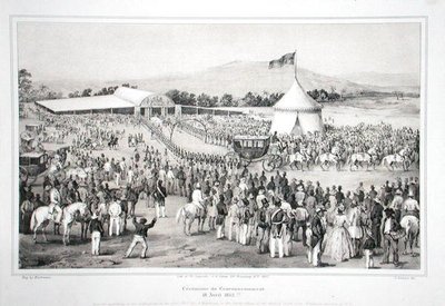 Krönung von General Faustin Soulouque (ca. 1785-1867) zum Kaiser von Haiti von A. (after) Hartmann