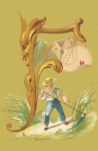 F: Mäher, Sense, Heu, Bauernhof von A. Cordier