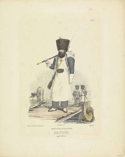 Sappeur in großer Uniform, 1820-1825 von A. Courtois