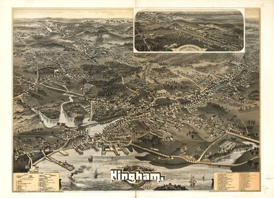 Stadt Hingham, Plymouth County, Mass. 1885 von A. F.; Geo. H. Walker and Co. Poole