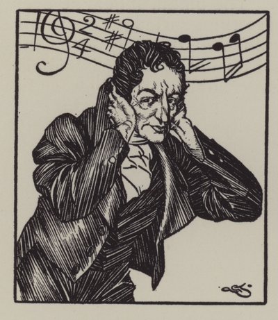 Illustration für Die Essays von Elia von Charles Lamb (Lithographie) von A. Garth Jones