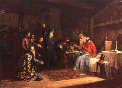 Einladung an Prinz Posharsky zur Führung der Befreiung Moskaus von den Polen im Jahr 1616 von A. Shvaykevich