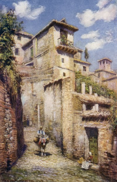 Granada, eine Straße im Albaicin von A. Trevor Haddon
