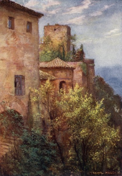 Granada, Außenansicht der Alhambra von A. Trevor Haddon