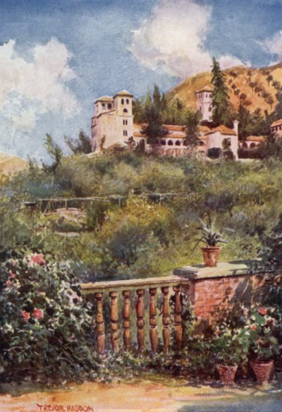 Granada, Blick auf den Generalife von A. Trevor Haddon