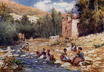 Granada, Villen an den Ufern des Flusses Darro von A. Trevor Haddon