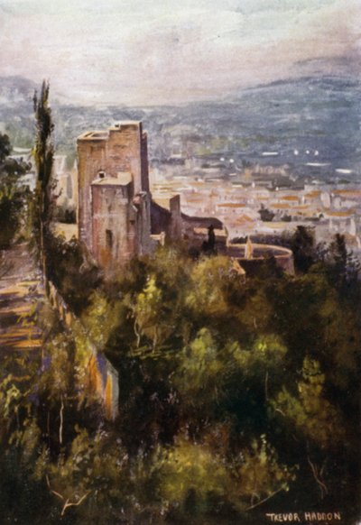 Die Alhambra, Die Zinnoberroten Türme von den Wällen von A. Trevor Haddon