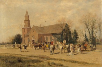Alte Bruton-Kirche, Williamsburg, Virginia, zur Zeit von Lord Dunmore, 1893 von A. Wordsworth Thompson