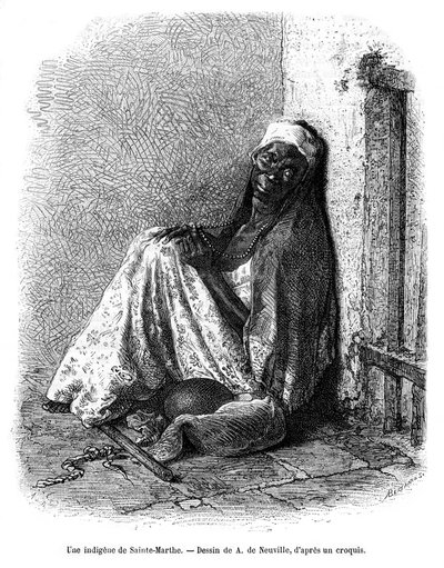 Eine Frau aus Santa Marta, Kolumbien, 19. Jahrhundert von A. de Neuville
