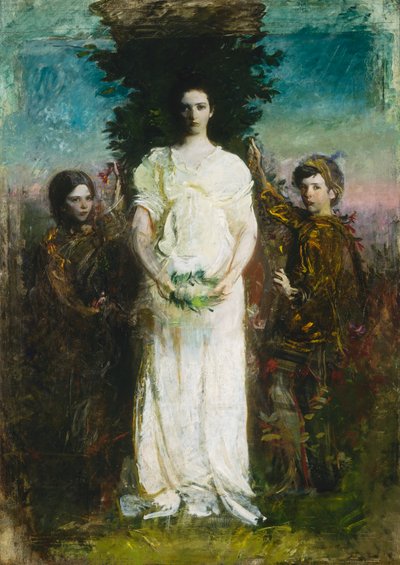 Meine Kinder Mary, Gerald und Gladys Thayer, ca. 1897 von Abbott Handerson Thayer