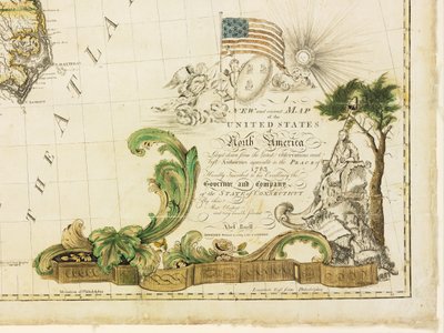 Amerikas erste nationale Karte, 1784 von Abel Buell