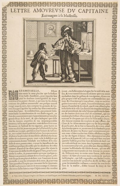 Liebesbrief des Kapitäns, ca. 1636 von Abraham Bosse